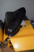*Pair of Black Leather Safety Shoes Size: 11