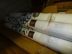 Six Rolls of Caramel Creations Wallpaper (White & Silver)
