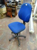 Blue Typist Swivel Chair
