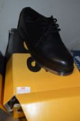 *Pair of Black Leather Safety Shoes Size: 11