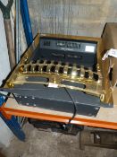 *Brass and Black Coal Effect Electric Fire