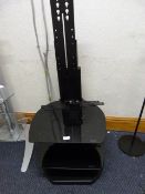 *Freestanding TV Stand with Shelves (Black)