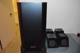 *Pioneer Subwoofer with Four Cube Speakers