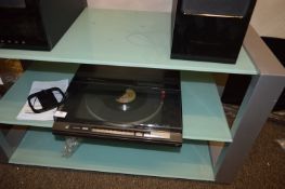 *Three Tier Frosted Glass and Silver TV Stand