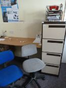 *Four Drawer Foolscap Filing Cabinet, Two Drawer Foolscap Filing Cabinet, Two Office Chairs,