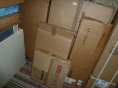 *Seven Boxes Containing Assorted TV Stand Components