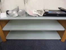 *Frosted Glass and Light Oak TV Stand