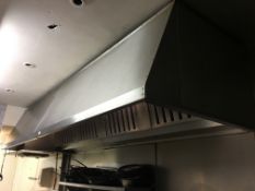 3 Metre Extraction Hood with Stainless Steel Back Panelling and Shelf