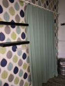 Door Curtain and Pole and 2 Shelves