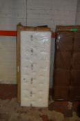 *Preston Double Headboard (White Faux Leather)