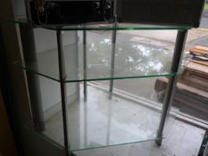 Clear Glass TV Unit
