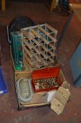 Assorted Garden Accessories, Plumbing Fittings, Ceramic Tiles, Wine Racks, etc.