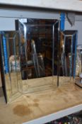 Bevelled Glass Triple Fold Mirror