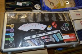 Poker Set Comprising of Chips Dice and Playing Cards