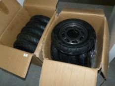 *Two Boxes Containing Ten Moped Wheels with Tyres 3.5x10