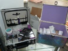 *Two Beautician's Cases Containing False Eyelashes, Moisturisers, etc.