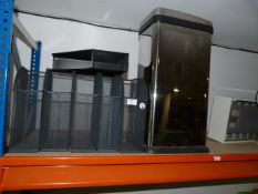 *Filing Trays and a Chrome Waste Bin