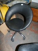 *Faux Leather Office Chair on Chrome Base