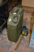 20L Jerry Can and a Hydraulic Jack