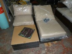 *Rattan Sun Lounger with Matching Occasional Chair and Table