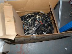 Box of Assorted Audio Leads