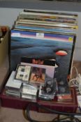 Collection of LP Records and Cassettes