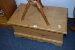 Small Pine Blanket Box and Contents