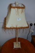 Vintage Style Painted Table Lamp and Shade