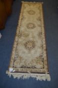 Brown Patterned Runner Rug 89x25