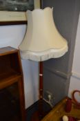 Walnut Corinthian Column Standard Lamp and Shade