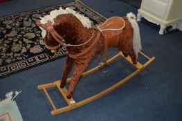 Plush Fur Rocking Horse
