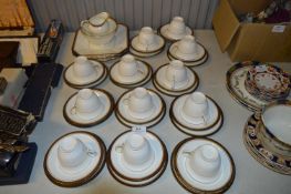 Gilt & Blue Thirty Nine Piece Tea Service