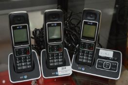 Triple Set of BT Digital Telephones