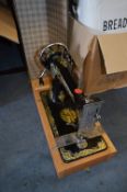 Cased Hand Wound Singer Sewing Machine