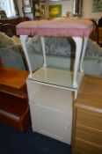 White Painted Side Cabinet and Dressing Table Stool