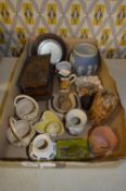 Box Containing Barometer, Wedgwood, Inlaid Box, Ornaments, etc.