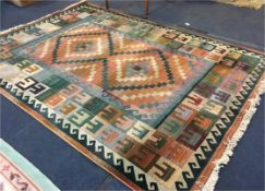 Large Multicoloured Pattern Rug 114x78