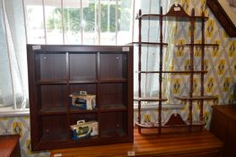 Two Wall Mounted Collectors Shelves