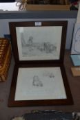 Pair of Framed Winnie the Pooh Prints