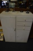 White Painted Cupboard with Three Drawers