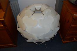 Large Retro Style White Plastic Floor Lamp