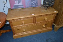 Pine Two over One Drawer Chest