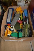 Box Containing Play Worn Diecast Vehicles; Corgi, Dinky and Matchbox