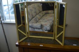 White and Gilt Framed Dressing Table Mirror