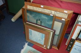 Selection of Framed Prints; Maps, Country Scenes, etc.