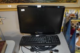 Samsung PC Monitor and Logitech Keyboard