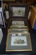 Five Framed Watercolours 