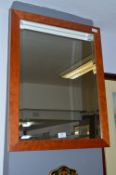 Walnut Framed Bevelled Edge Wall Mirror