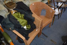 Pair of Wicker Tub Armchairs