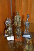 Five Cast Metal Figures 